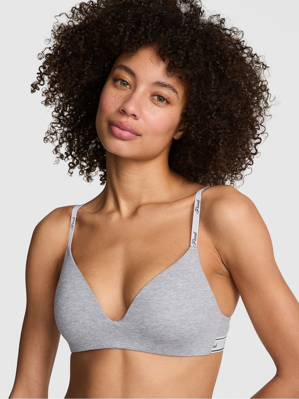 Victoria’s Secret VS PINK Wear Everywhere Push-Up Wireless Bra Heather Grey NWT
